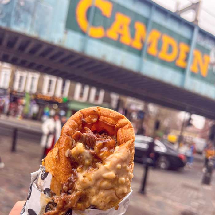 Yorkshire Burrito British street food stand Camden market