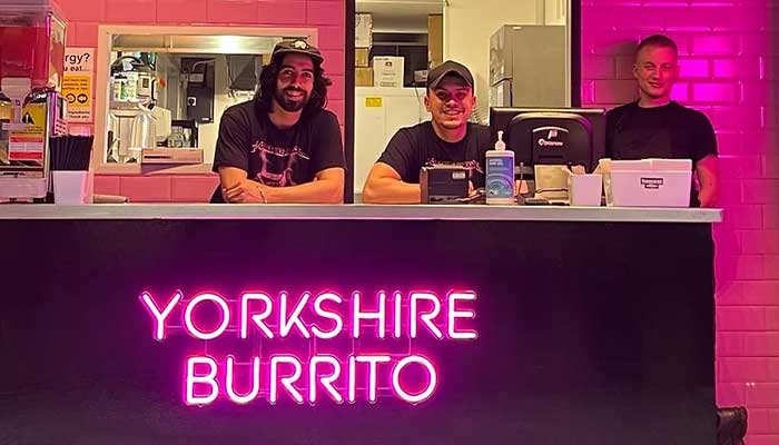 Yorkshire Burrito British street food stand located at Boxpark Wembley